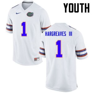 Youth Florida Gators #1 Vernon Hargreaves III NCAA Nike White Authentic Stitched College Football Jersey VSF6162FS